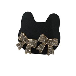 Elegant Gold Bow Earrings